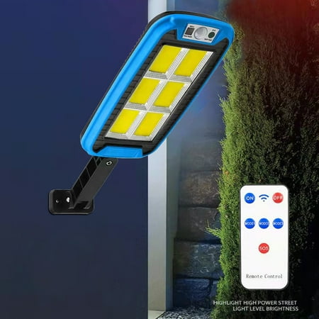 

RnemiTe-amo Solar Street Light IP65 Waterproof Dusk To Da-wn With Motion Sensor LED Security Flo-od Light For Parking Lot Remote Control With 240 COB Lamp Beads