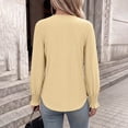 thumbnail image 6 of CHGBMOK Long Sleeve Shirts for Women Casual Lace V Neck Dressy Tops Fall Trendy Blouses Hollow Floral T Shirts, 6 of 6