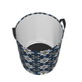 thumbnail image 3 of XMXT Collapsible Laundry Basket, Flat Geometric Patterns Waterproof Laundry Hampers Storage Baskets Dirty Clothes Hamper, 40L, 3 of 8