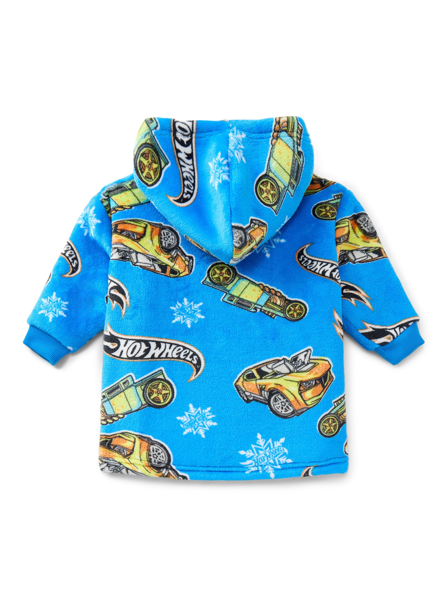 Hot Wheels Holiday Toddler Boys Cozy Hoodie with Faux Shearling Lining, Sizes 12M-5T