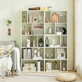 thumbnail image 4 of Topbuy 5-Tier Geometric Bookcase 63” Tall Freestanding Bookshelf with 10 Open Cubbies, 4 of 8