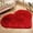Red, variant on Heart Rug, Grey Heart Shaped Rug, Fluffy Faux Fur Rugs, Shag Mats for Bedroom Living Room, Love Coquette Room Decor 28x35in