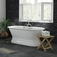 thumbnail image 2 of Cambridge Plumbing  60 x 30 in. Cast Iron Double Ended Pedestal Tub - Polished Chrome, 2 of 3