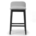 thumbnail image 3 of Glamour Home Ave 28.5" Faux Leather Bar Stool with Stitching in Brown (Set of 2), 3 of 6