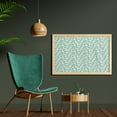 thumbnail image 2 of Floral Wall Art with Frame, Abstract Summer Blossom Botany Pattern, Printed Fabric Poster for Bathroom Living Room, 35" x 23", Pale Blue Teal Mustard, by Ambesonne, 2 of 2