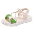 thumbnail image 1 of Cathalem Girls Sandals Comfort Open Toe Sandal with Adjustable Back Strap,White 28, 1 of 3