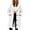 White, variant on Women's Notched Lapel Teddy Fleece Long Coat Ghalytn Single Breasted Button Front Patch Pockets Loose Fit Winter Outerwear