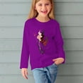 thumbnail image 5 of Zwiiyzr Toddler Baby Girl Long Sleeve Sweatshirt Crew Neck Tops Basic Solid Color Sweater Shirts Kid Fall Clothes 3-14 Years Purple, 5 of 5