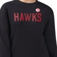 thumbnail image 2 of Women's G-III 4Her by Carl Banks  Black Atlanta Hawks Dot Print Team Graphic Fleece Pullover Sweatshirt, 2 of 3