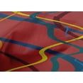 thumbnail image 5 of oneOone Tissu Popeline de Coton Rouge Matériau de Robe Géométrique Tissu Imprimé Tissu au Mètre 42 Pouces de Large-H9, 5 of 5