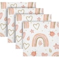 thumbnail image 5 of Boho Rainbow Pink Cloth Napkins Washable Napkin for Dinner Table Decorative for Home Dinner Restaurant Parties 20 Inch 4 Pack Washcloth Gift, 5 of 7