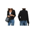 thumbnail image 3 of Abrigo Corto de Mujer, Estilo Gabardina, Informal, Cruzado, Chaqueta Corta, Prenda de Abrigo de Moda para Otoño con Cinturón Negro S, 3 of 7