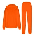thumbnail image 4 of Lumtrix Sweatsuits Women 2 Piece Outfit Oversized Hooded Sweatshirt Matching Baggy Sweatpants Y2k Lounge Jogging Tracksuit Fall Fashion Sets Saffron M, 4 of 4
