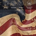 thumbnail image 5 of Vintage American Flag Cloth Napkins, Retro US Flag White Red Blue Washable and Reusable Dinner Napkins Set of 8, Table Napkin for Kitchen Party Birthday Wedding Hotel Housewarming 20"x20", 5 of 8