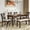 60" Brown & Black, variant on Merluxy 6 Piece 60" Solid Wood Dining Table Set, for Kitchen, Dining Room, Brown & Cream