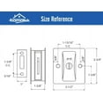 thumbnail image 3 of Privacy Pocket Door Lock Hardware with Pull - Replace Old Or Damaged Sliding Door Locks Quickly and Easily, 2-3/4”x2-1/2”, for 1-3/8” Thickness Door, Brushed Nickel, 3 of 3