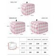 thumbnail image 3 of Pink Plaid Toaster Cover 4 Slice, Spring Farmhouse Buffalo Checkered Dustproof Bread Machine Oven Cover with Storage Pockets, Fits Most Kitchen Toasters Protector, 3 of 5