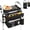 A-Black, variant on MoKo Walker Basket Bag with Tray, Upgraded Detachable Walker Tray for Folding Walkers with Non-Slip Mat, Large Storage Bag with Multi-Pockets and Cup Holder, Walkers Accessories for Senior, Black