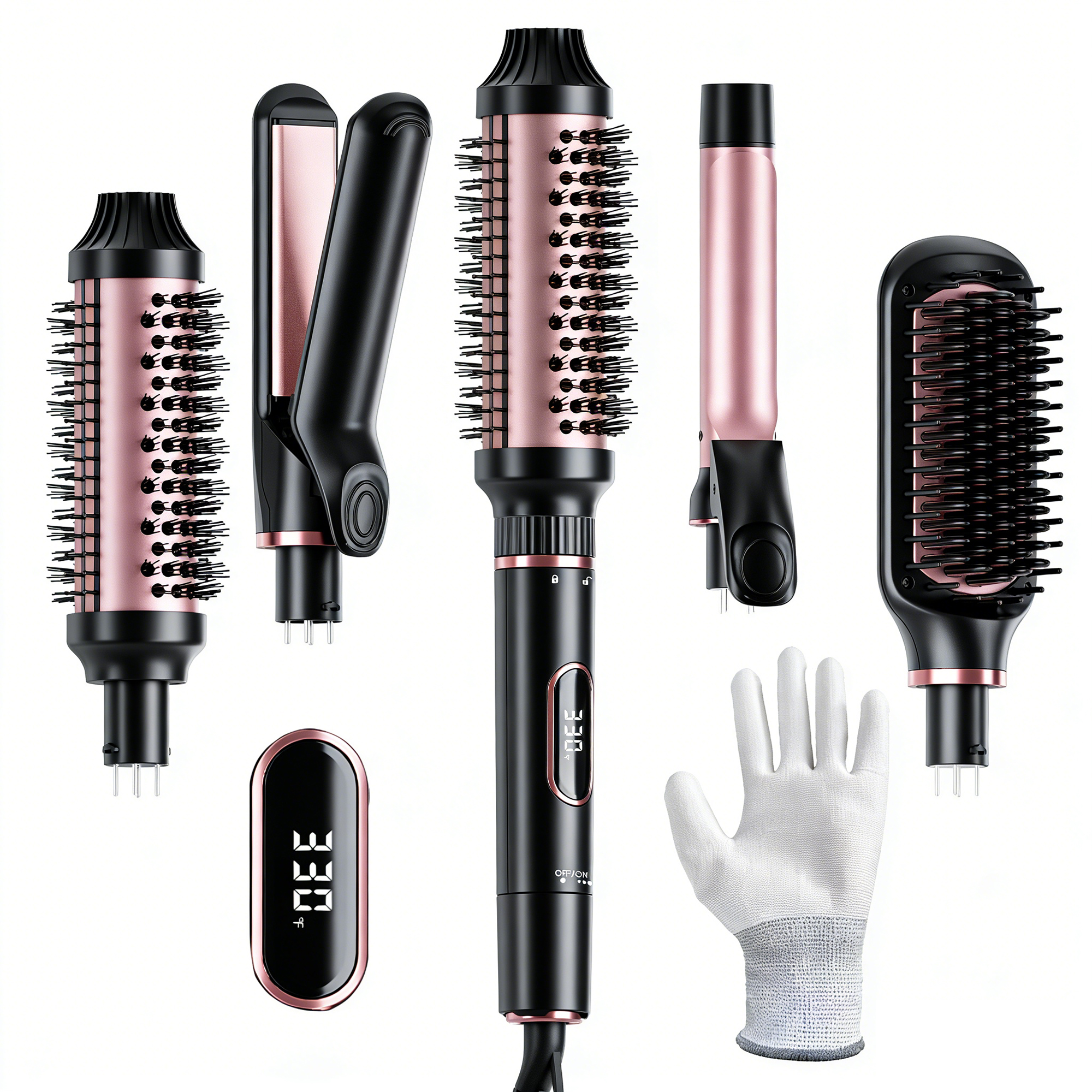 Nicebay 4-in-1 Hair Styling Tool Set with Dual Voltage