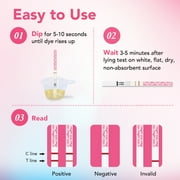 Easy@Home Pregnancy Test Kit - 6 Sticks + 12 Strips, Curved Handle - Early hCG Detection, Reliable & Accurate Results in Minutes, Easy Home Use, Valid until Oct 15,2026