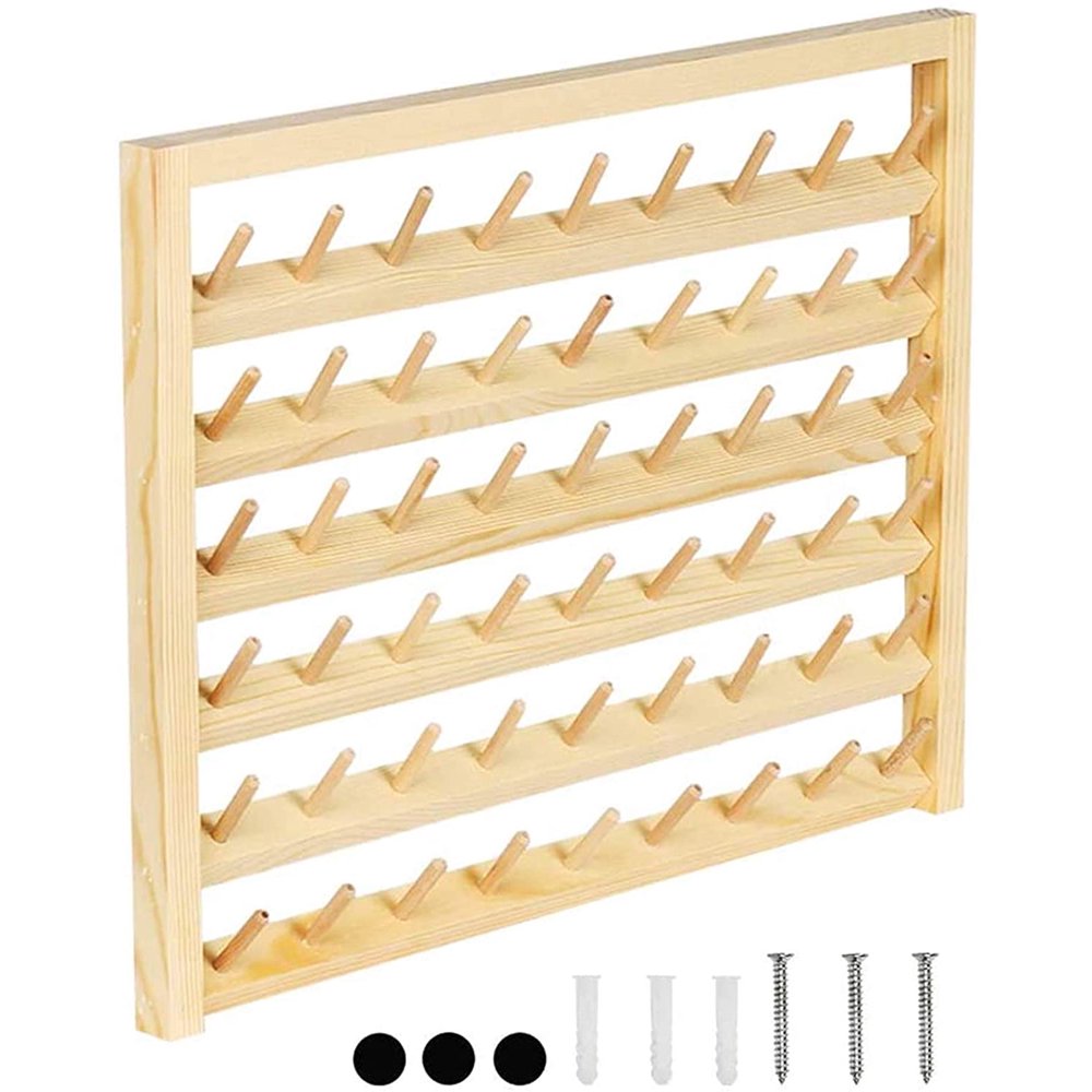 54Spool Sewing Thread Rack, WallMounted Sewing Thread Holder with
