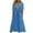 Blue, variant on ZyeKqe Dresses for Women Eyelet Short Sleeve Solid Color Maxi Long Tshirt Dress Casual Summer Beach Vacation Sundress