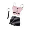 thumbnail image 1 of 3 unids 1/6 figuras de acción femenina traje conjunto ropa muñeca, top, falda y , moda traje completo, para 12 pulgadas figura Cuerpo rosa, 1 of 8