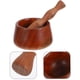 thumbnail image 2 of GOOHOCHY 1 juego de mortero para ajo, tazón de prensa de madera portátil con mortero de madera para especias, pimienta y ajo., 2 of 8
