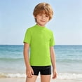 thumbnail image 5 of FUZHIQ Boys Girls UPF 50 Rash Guard Swim Shirts Short Sleeve Sun Protection SPF Fishing Surfing Water Beach Shirts Quick Dry,7-8 Years, 5 of 6
