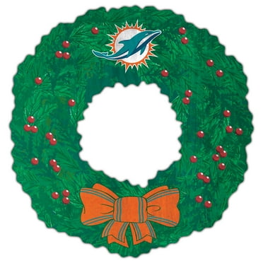 Miami Dolphins 16'' Team Wreath Sign