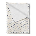 thumbnail image 2 of Crown Soft Flannel Fleece Throw Blanket, Royalty Coronet Pattern on Soft Toned Stripes King Prince Queen, Cozy Plush for Indoor and Outdoor Use, 60" x 80", Pale Sepia Beige, by Ambesonne, 2 of 5