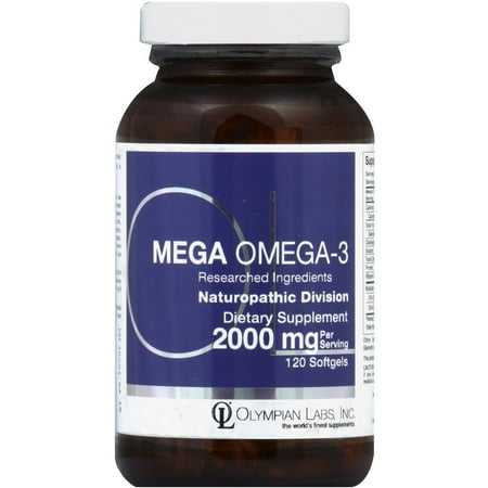 Olympian Labs Mega oméga-3, 2000 mg, gélules, 120 CT
