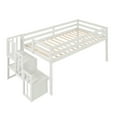thumbnail image 3 of Bed Frame Loft bed with staircase , White, 3 of 5