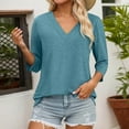 thumbnail image 2 of Nueva camiseta corsé para mujer: estilo informal, cuello en V, diseño con costuras, mezcla de poliéster y spandex., 2 of 5