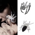 thumbnail image 3 of RSAMD Wholesale Black Spider Opened Ring Adjustable Women Men Halloween Jewelry Gift-Style 9, 3 of 9