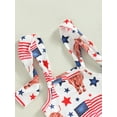 thumbnail image 6 of Bagilaanoe 0-18M Infant Baby Girl 4th of July Clothes Independence Day Outfits Flag Print Romper Sleeveless Playsuit Summer Clothing, 6 of 8