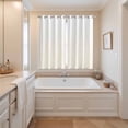 thumbnail image 3 of Cream Geometric Kitchen Curtains 84 Inch Length, Modern White Stripe Abstract Distortion Art Grommet Top Bedroom Living Room Curtains, Light Filtering Cafe Curtain Drapes 2 Panels Set 104''x84'', 3 of 9