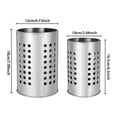 thumbnail image 6 of 2 Pcs Metal Utensil Holder，Practical Rack for Chopstick Spoon Fork Silverware Straw Cutlery Home Kitchen Use，Stainless Steel Utensil Holder, 6 of 6