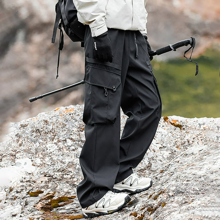 Cargo Pants for Men Men Cargo Pants Outdoor Waterproof Quick Drying Work Pants for Men Black 2XL Walmart