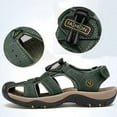 thumbnail image 5 of RIBONGZ Men's Closed Toe Water Sandals Hollow-Out Wading Shoes Men Sandals Hiking Shoes Summer Casual Beach Sandals,11,Armygreen, 5 of 6