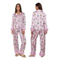 thumbnail image 3 of Mommy and Me Matching Pajamas Santa Tree Print Button Down Long Sleeve Lapel Tops Pants Sleepwear, 3 of 10