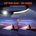 thumbnail image 3 of 2PCS Rechargeable Headlamps, 350 Lumens Bright LED Headlight, 230° Wide Beam, Hands-Free Light for Camping, Hiking, Running (Black), 3 of 11