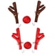 thumbnail image 3 of RV Kit de decoración de coche con cuernos de reno de Navidad, reno de Rudolf Auto de peluche y nariz roja con cascabeles, la mejor opción de regalo de Navidad (rojo) oso de fresa  Electrónica, 3 of 3