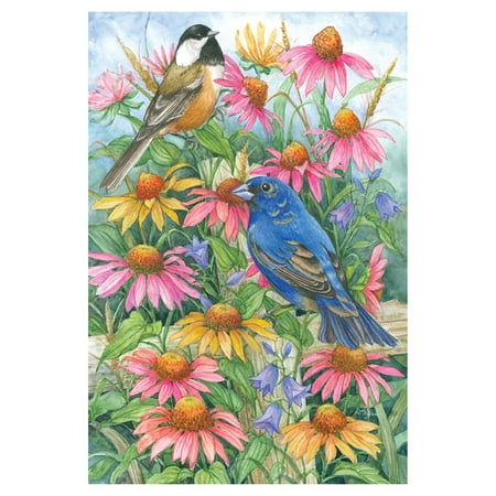 - Toland Home Garden Chickadee and Indigo Bunting Flag