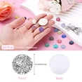 thumbnail image 2 of Uxcell 60 Pcs Rhinestone Flat Back Faux Druzy Crystal Diamonds Resin Embellishments Trims Beads for Jewelry Making Crafts, Silver Tone, 2 of 7