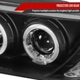thumbnail image 3 of Dual Halo Projector Headlights (Black Housing/Clear Lens) Made for and Compatible with 1995-1999 Nissan Sentra/200SX, 3 of 3