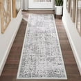 thumbnail image 2 of FairOnly 2'x6' Vintage Runner Rug Hallway Area Rugs for Kitchen Washable Non-Slip Gray Soft Rug for Bedroom, 2 of 7