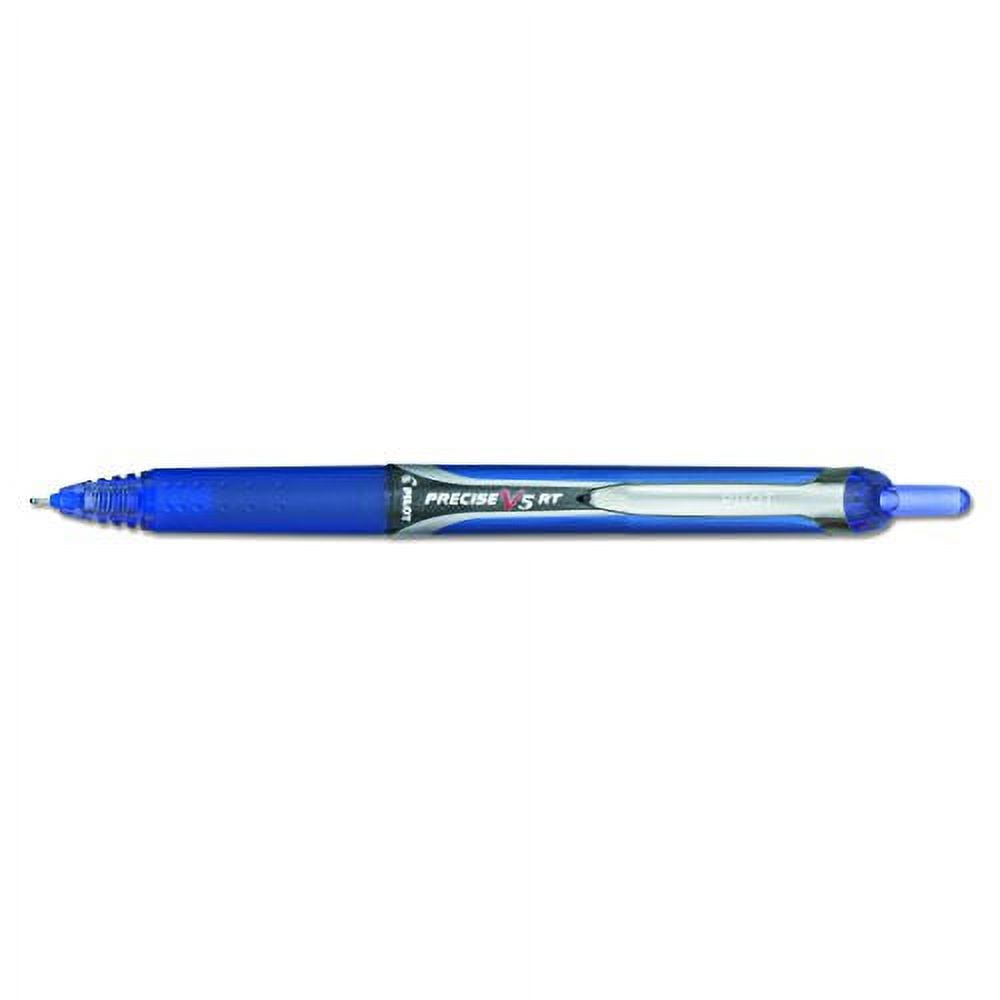 PILOT Precise V5 RT Refillable & Retractable Liquid Ink Rolling Ball Pens, Extra Fine Point, Blue Ink, 12 Count (26063)