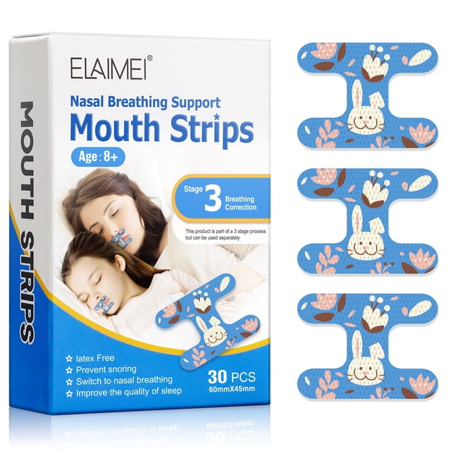 Cinta bucal para dormir, apósitos antirronquidos y antirronquidos, cinta para dormir (paquete de 30), ayuda a combatir los ronquidos y fomenta la respiración nasal.