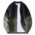 thumbnail image 5 of COSFO Mens Jacket Gradient Casual Knitted Sweater Jacket Round Neck Loose Fit Button Down Long Sleeve Winter Coats for Men, 5 of 5